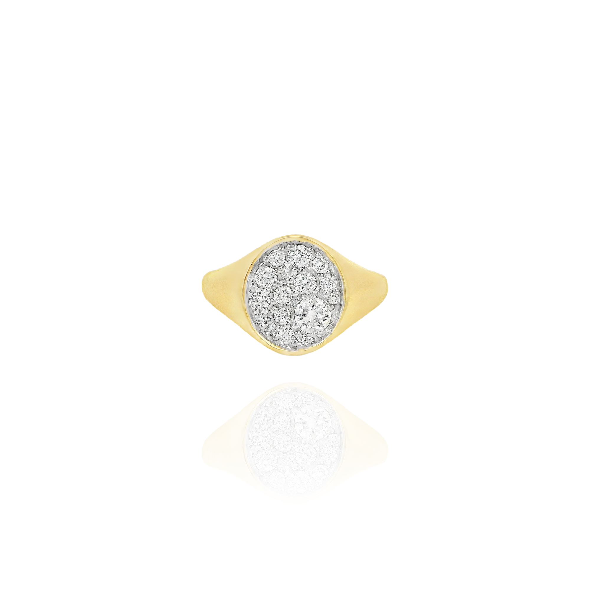 Dolci - Chunky Pinky Pave Ring