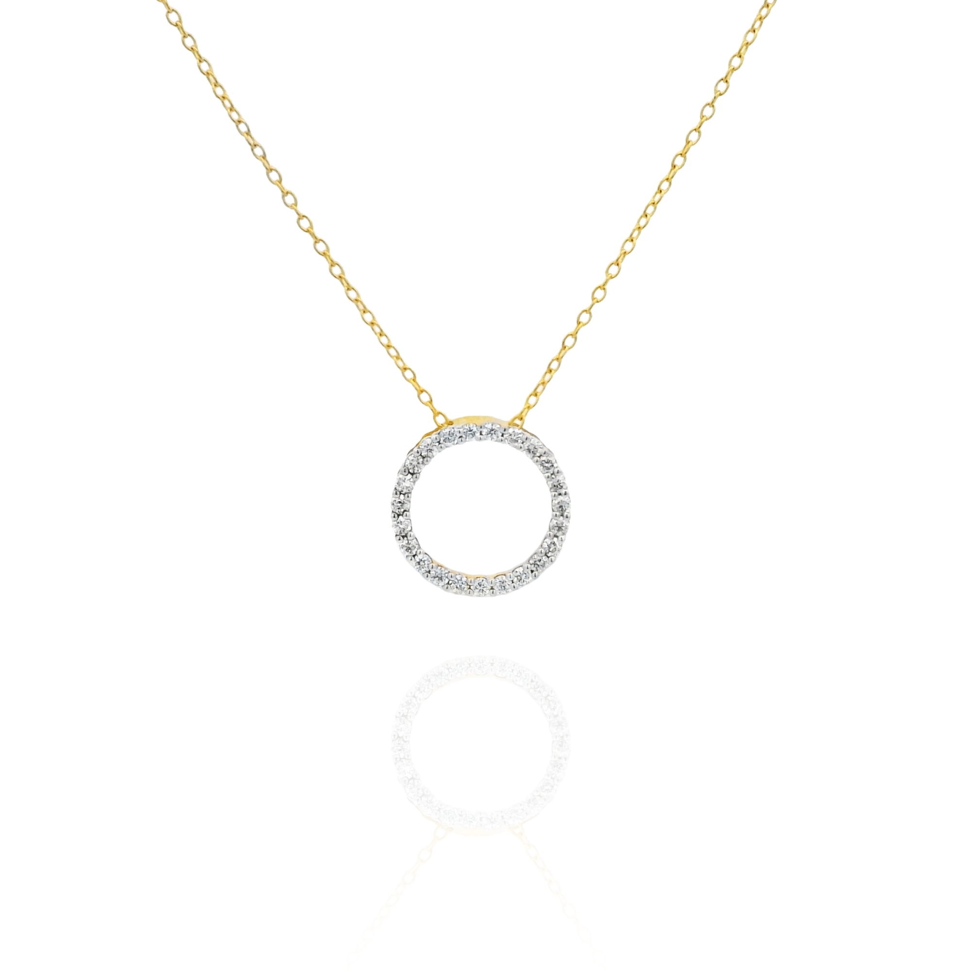 Lara - Circle diamond necklace