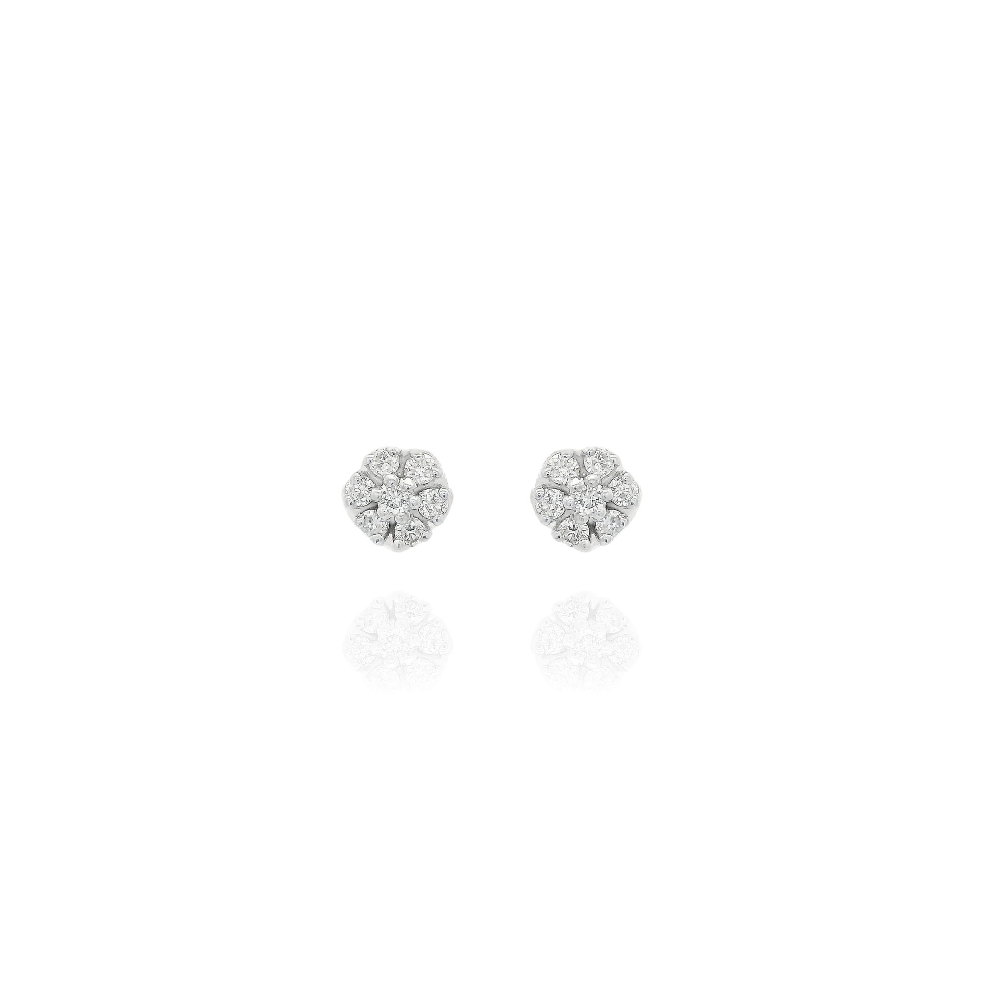 Dori - Mini Diamond Flower Earrings