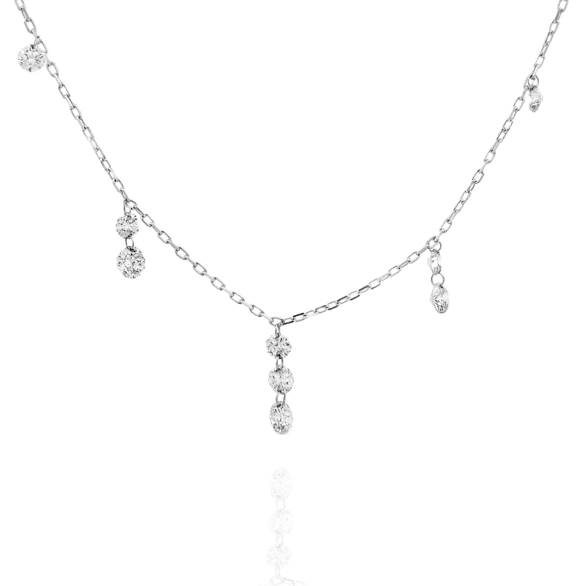 Pamela Drilled Diamond Necklace