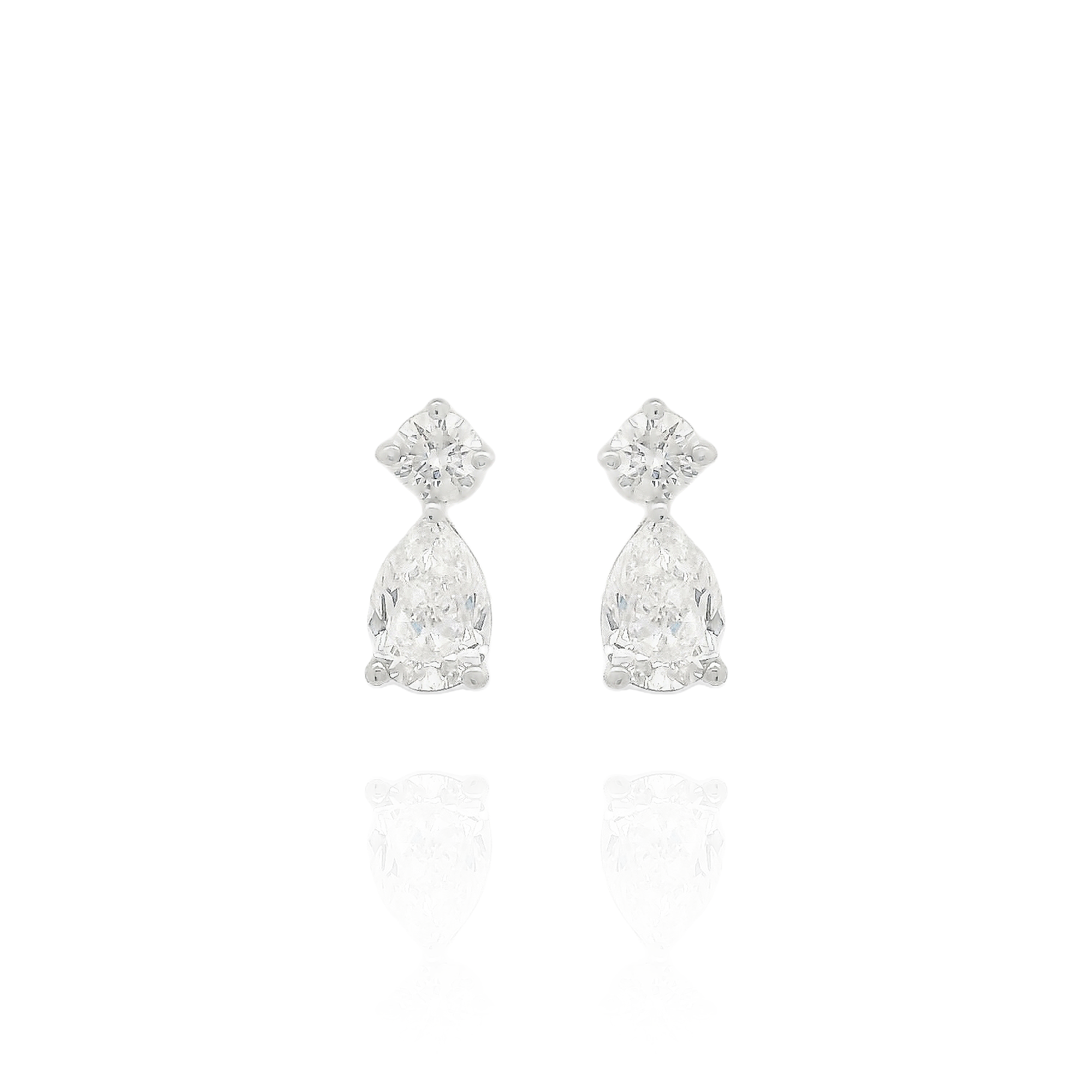 Bimba Round Mini Drop Pear Earrings