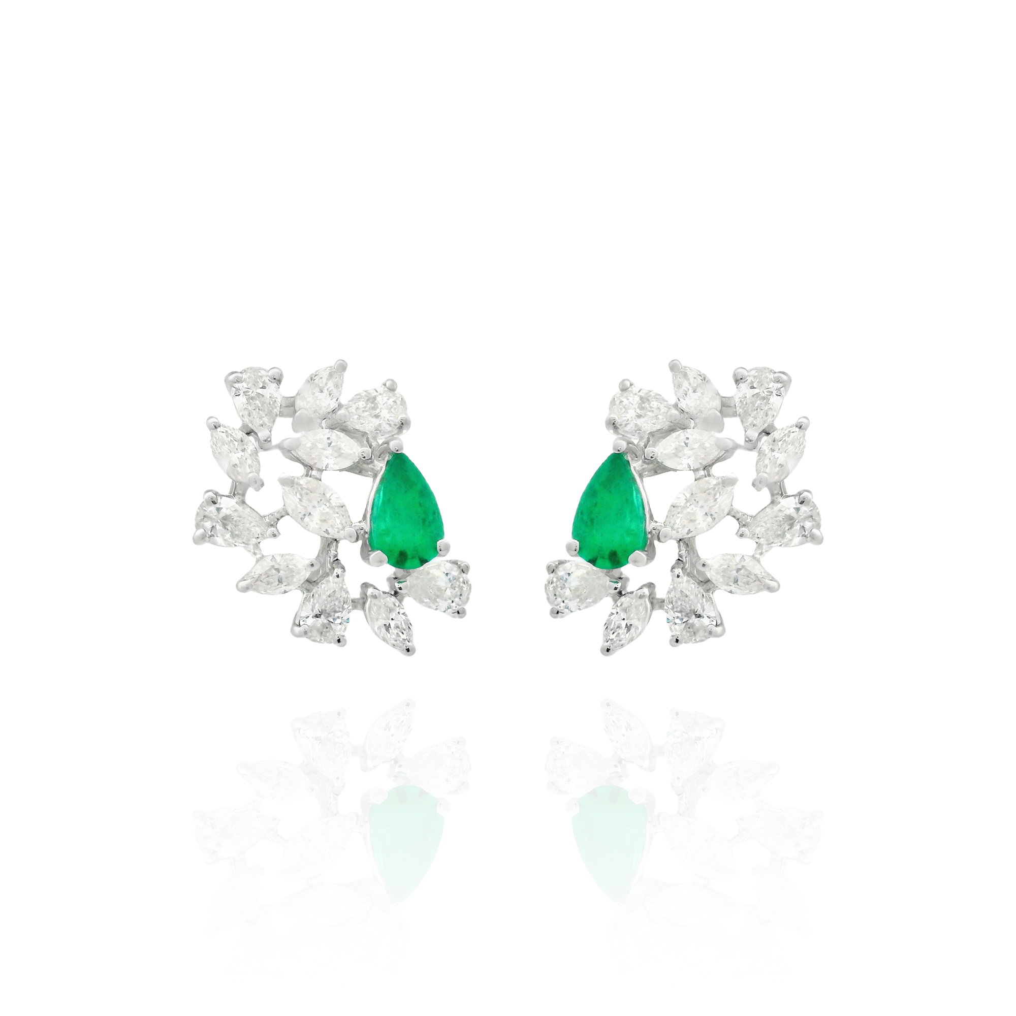 Leny Cluster Diamond Emerald