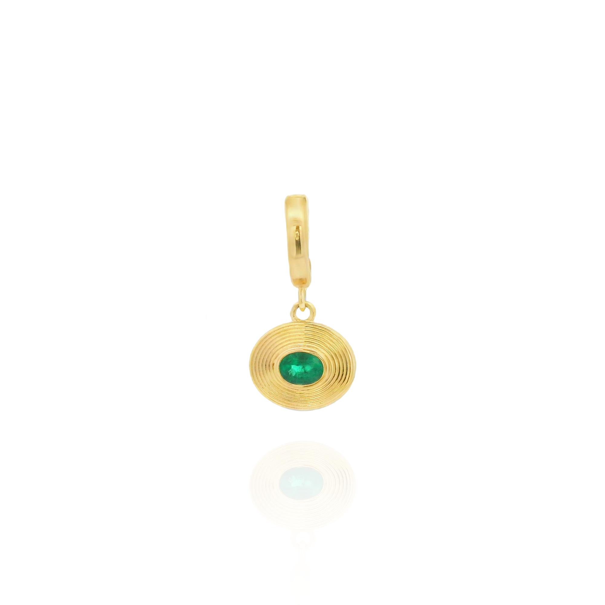 Vanya Emerald Oval Bezel Charm