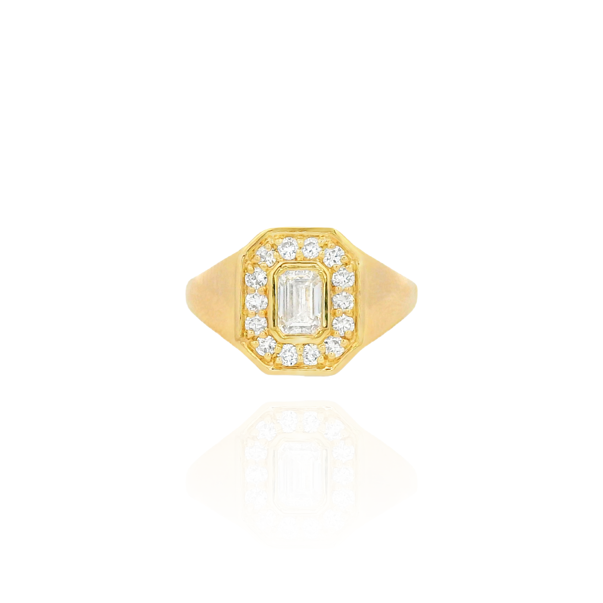 Camia Emerald Chunky Pinky Ring