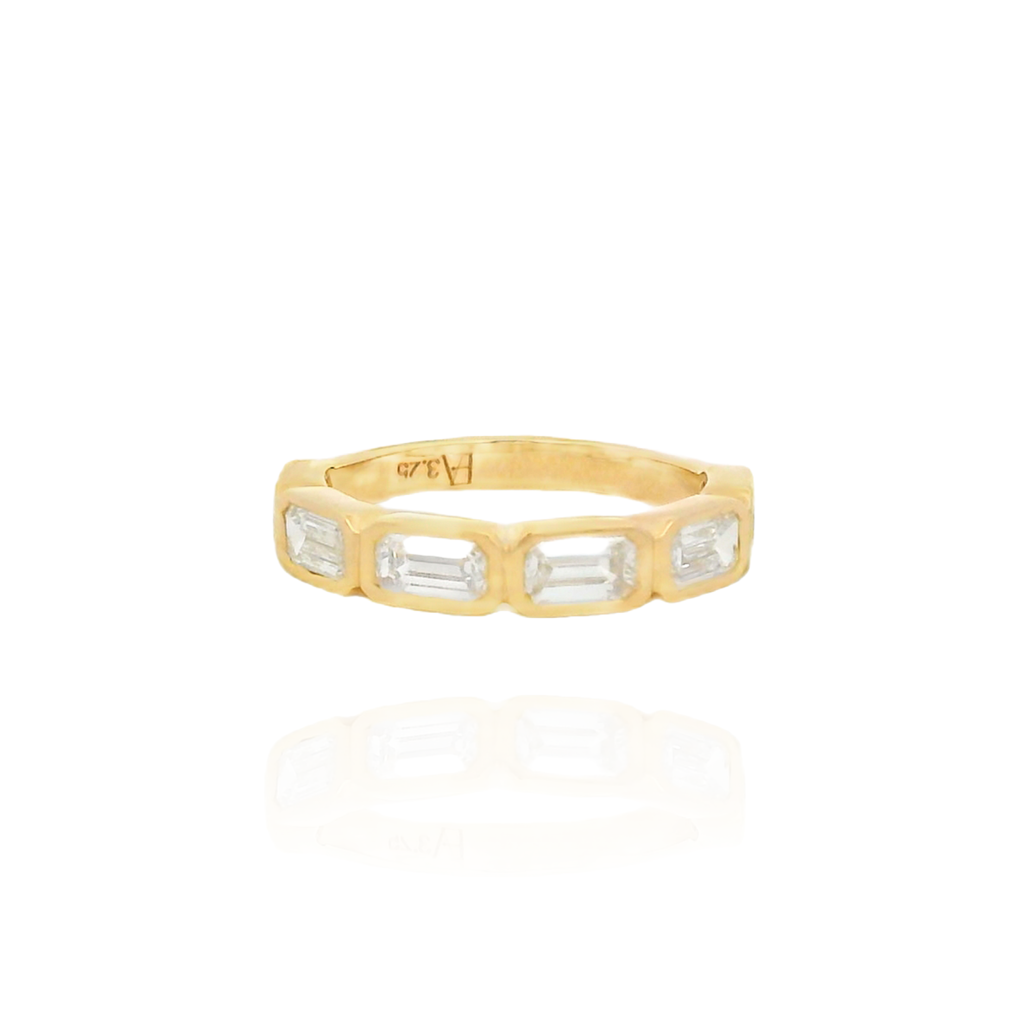Milena Emerald Bezel Half Pinky Band