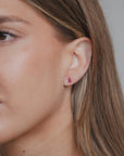 Dalila - Ruby Piercing Drop Pair
