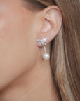 Flower + Pearl Ear Jacket