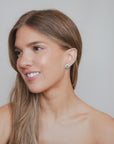 Regina - Emerald Square Earrings