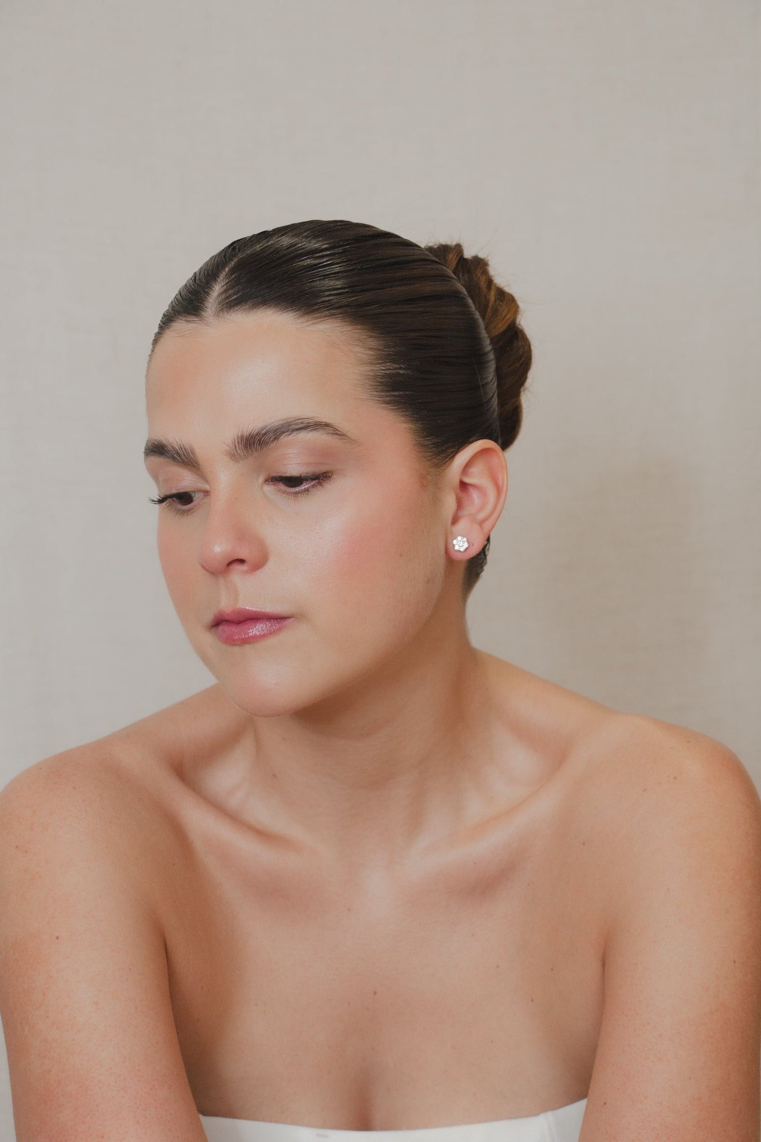 Margot - Flower Diamond Stud