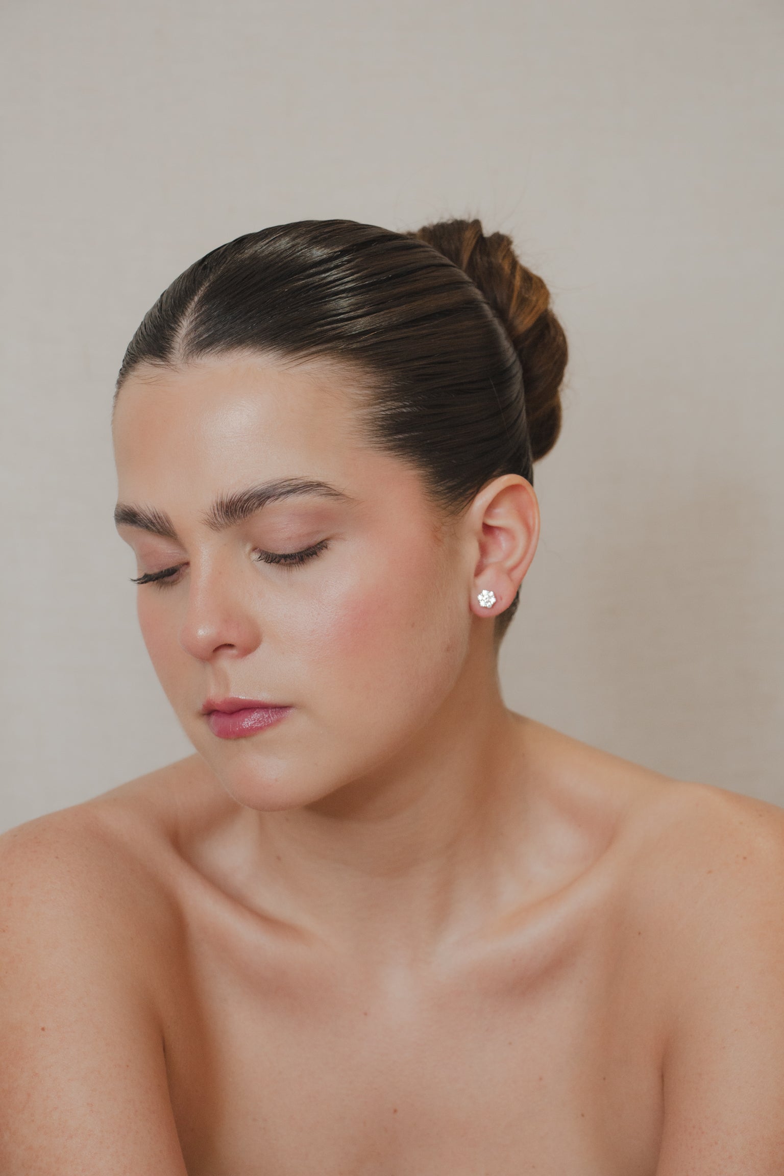 Margot - Flower Diamond Stud