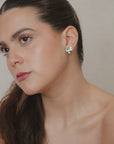 Aura - Emerald & Diamond Leaves Earring