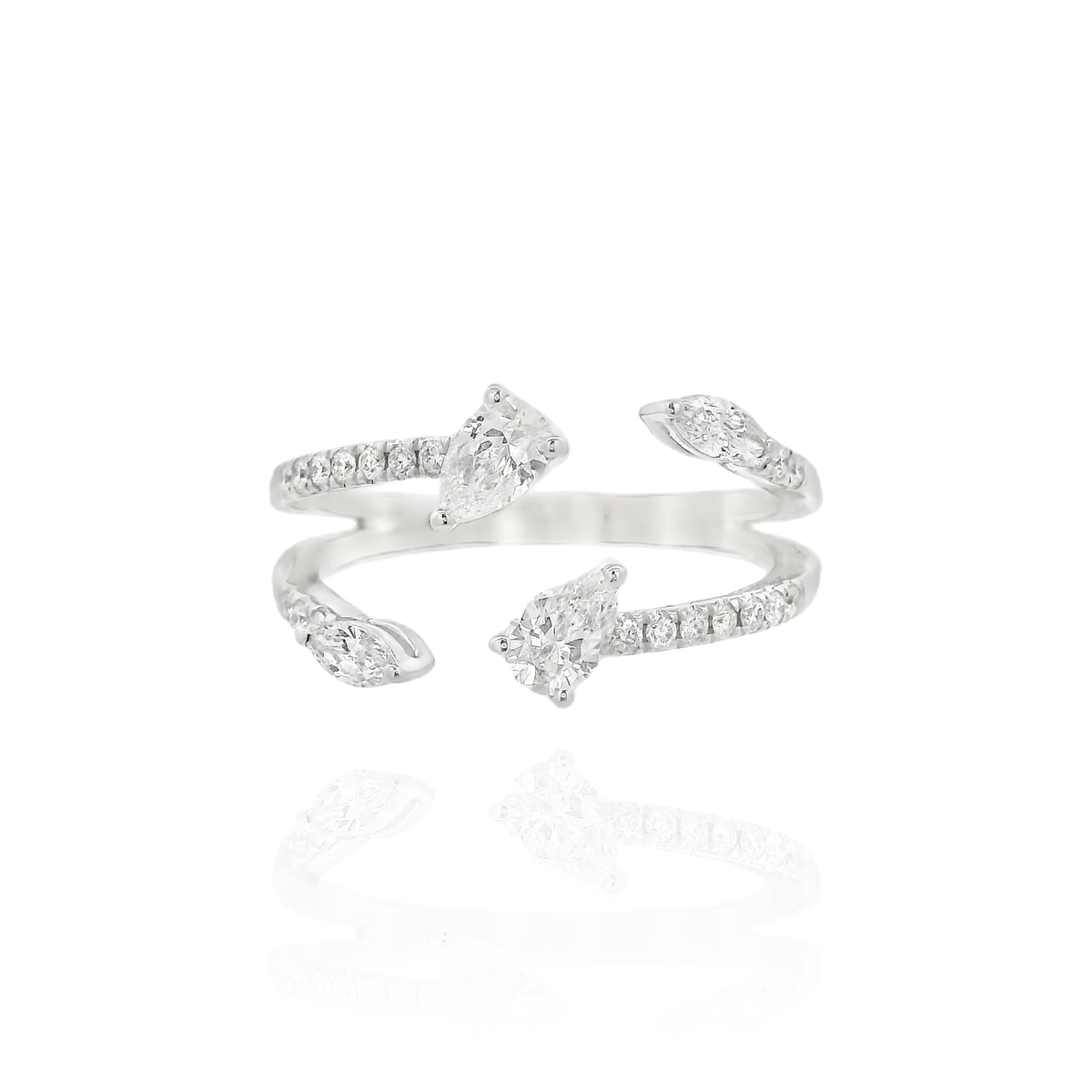 Andy Wrap Pear and Marquise Ring