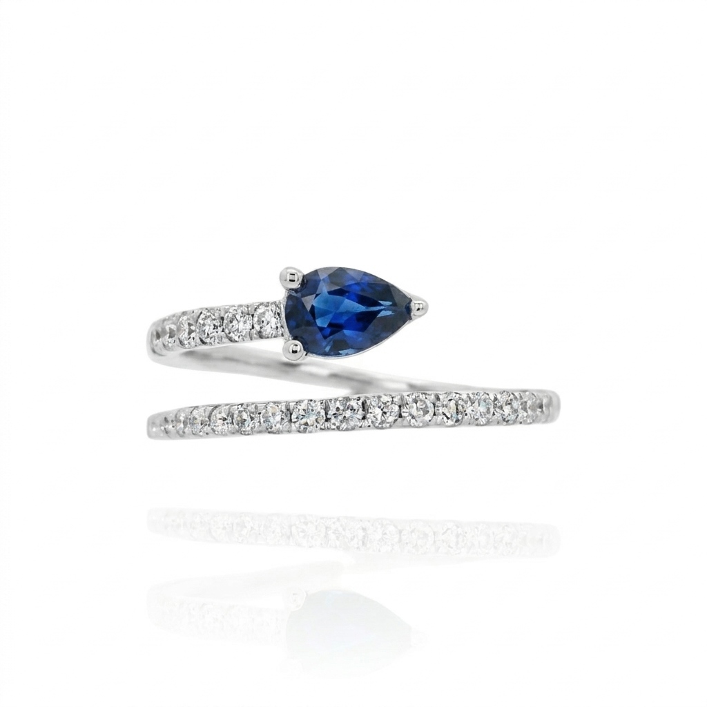 Avery - Sapphire Wrap Pear Ring