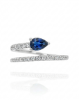 Avery - Sapphire Wrap Pear Ring