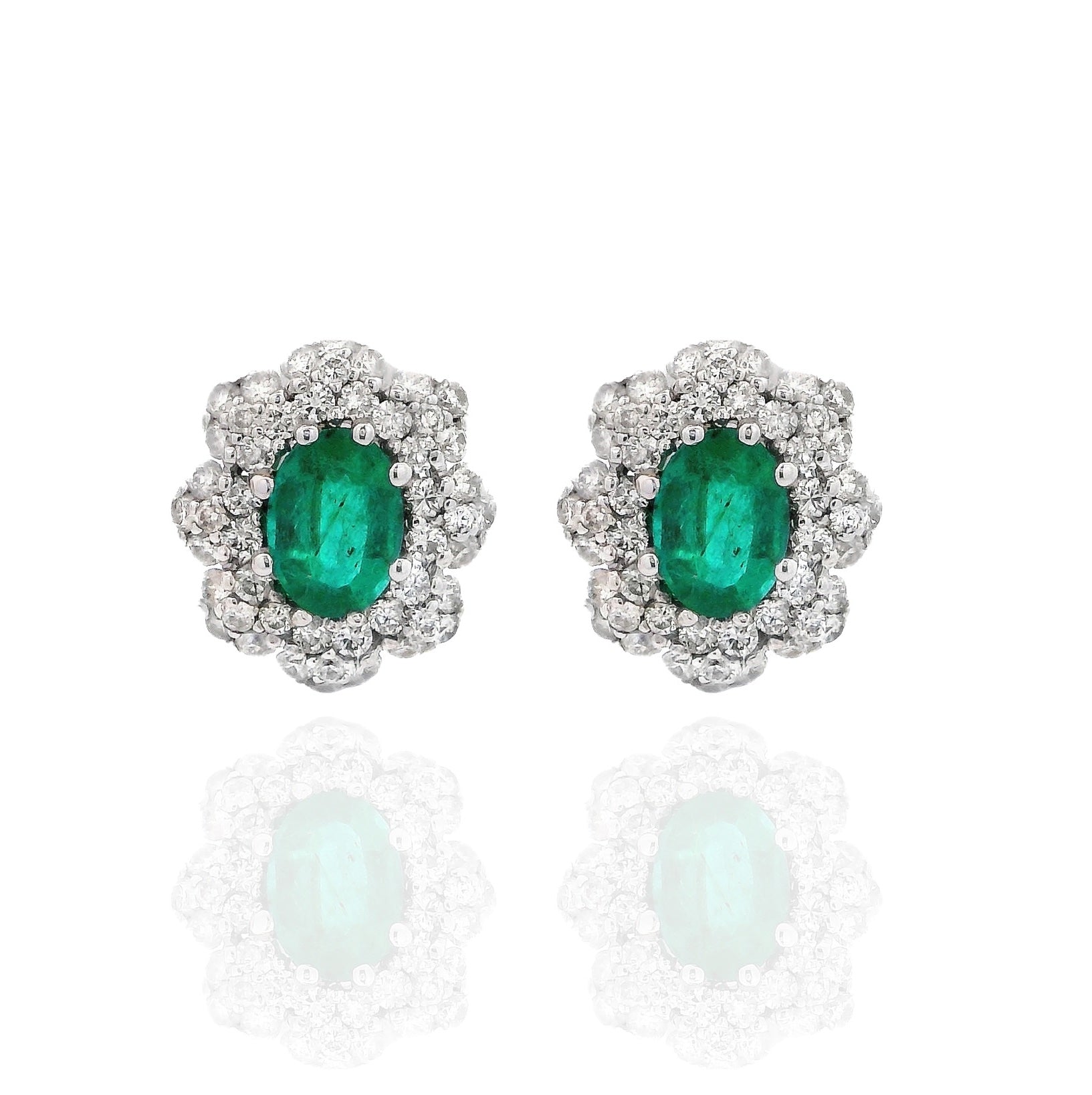 Grace - Emerald Floral Earring