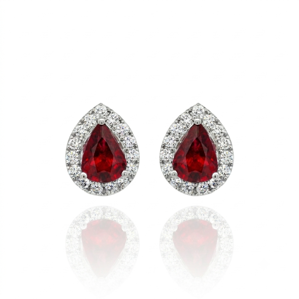 Gigi Rubillite Earring Pear