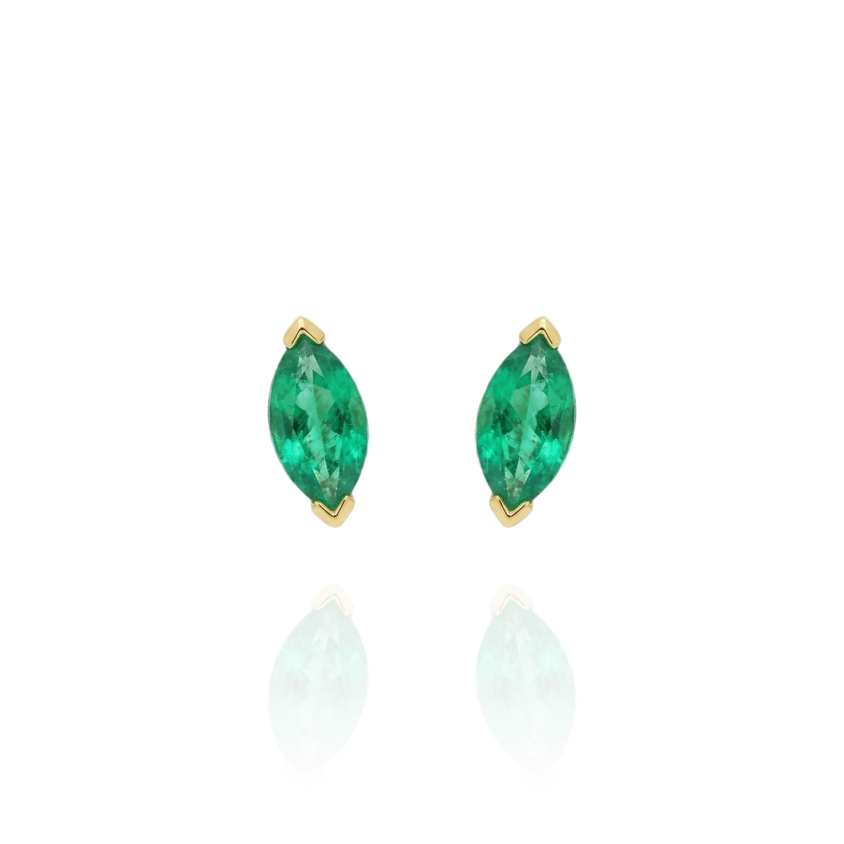 Olga Marquise Emerald Earrings