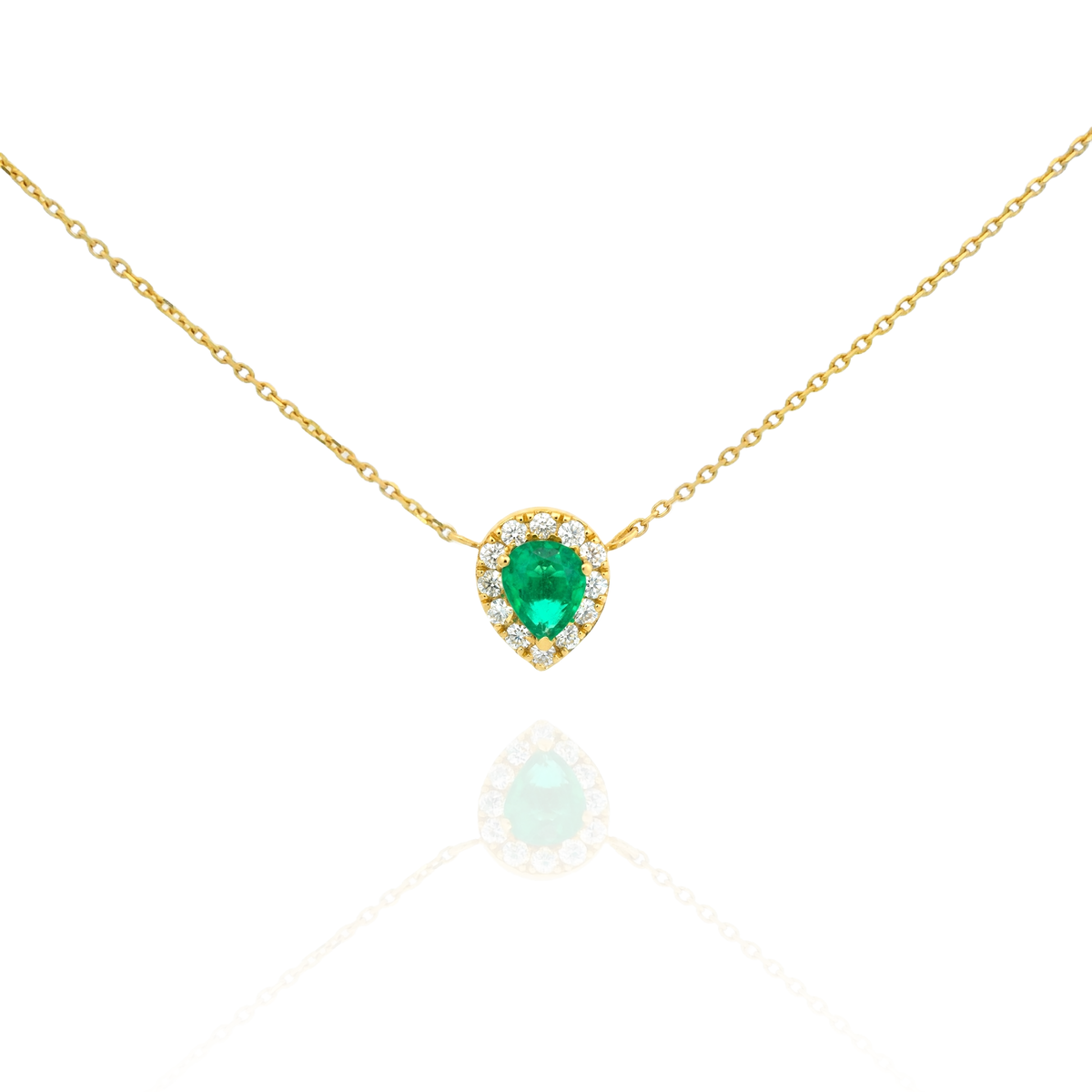 Karen- Emerald Drop Necklace