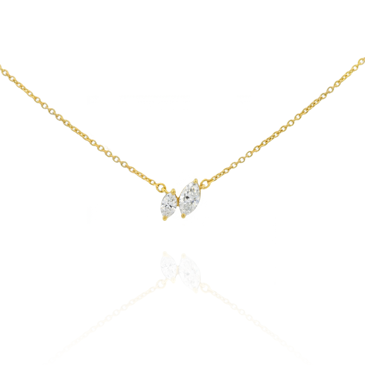 Riley 2 Diamond Marquise Necklace
