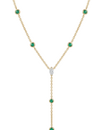 Nina - Emerald & Diamond Layer Necklace
