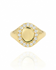 Palerma Flat Gold Face Pinky Ring
