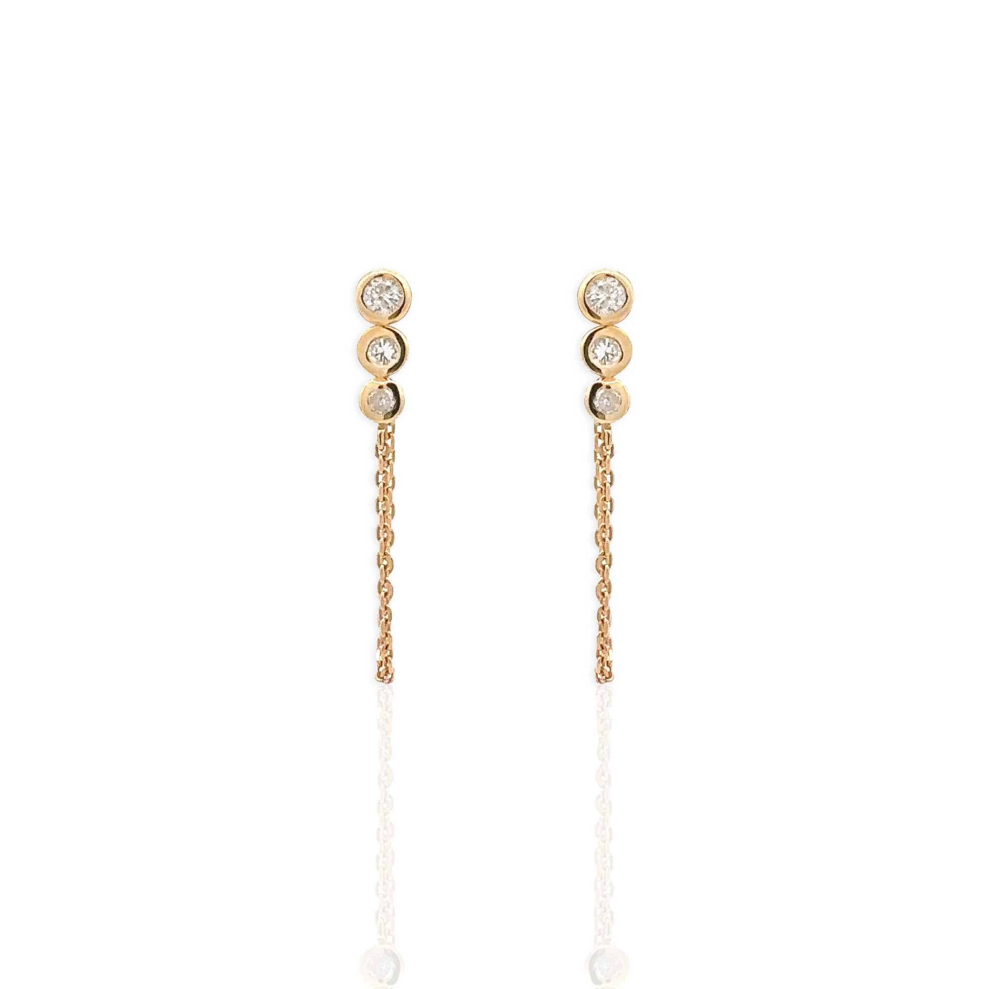 Tina - Bezel Chain Earring
