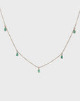 Emilia - Drop Emerald Necklace