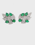 Aura - Emerald & Diamond Leaves Earring