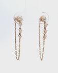 Kaia - 4 Diamonds Chain Earring