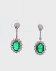 Dione - Cluster + Lady D Emerald Earrings