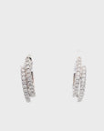 Rafaela - Two gold diamond double hoop