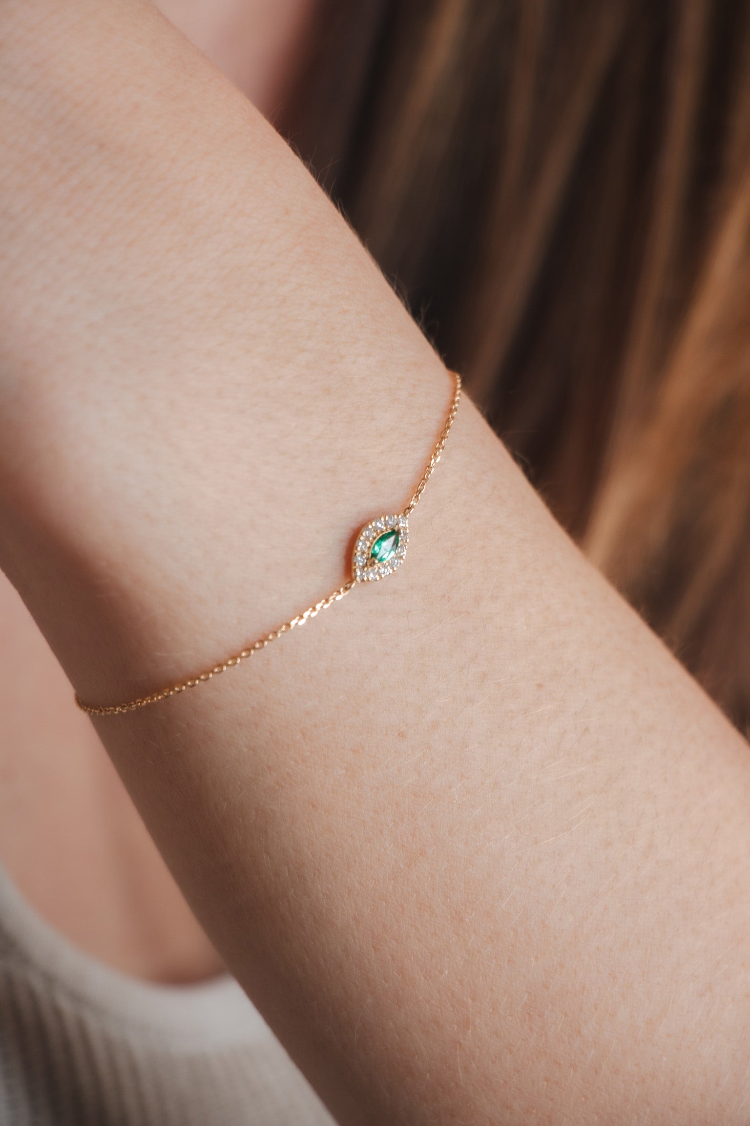 Luci - Emerald Eye Bracelet