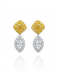 Rhea Yellow Diamond Cluster Drop