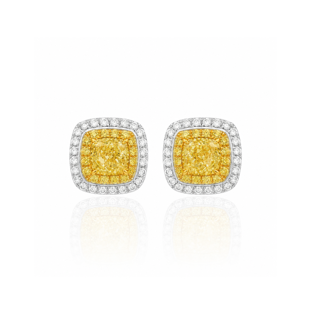 Paige Yellow Diamond Square Earrings