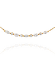 Smile Diamond Necklace Round Marquise