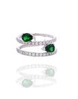 Sofia - Green Tourmaline Doble Ring