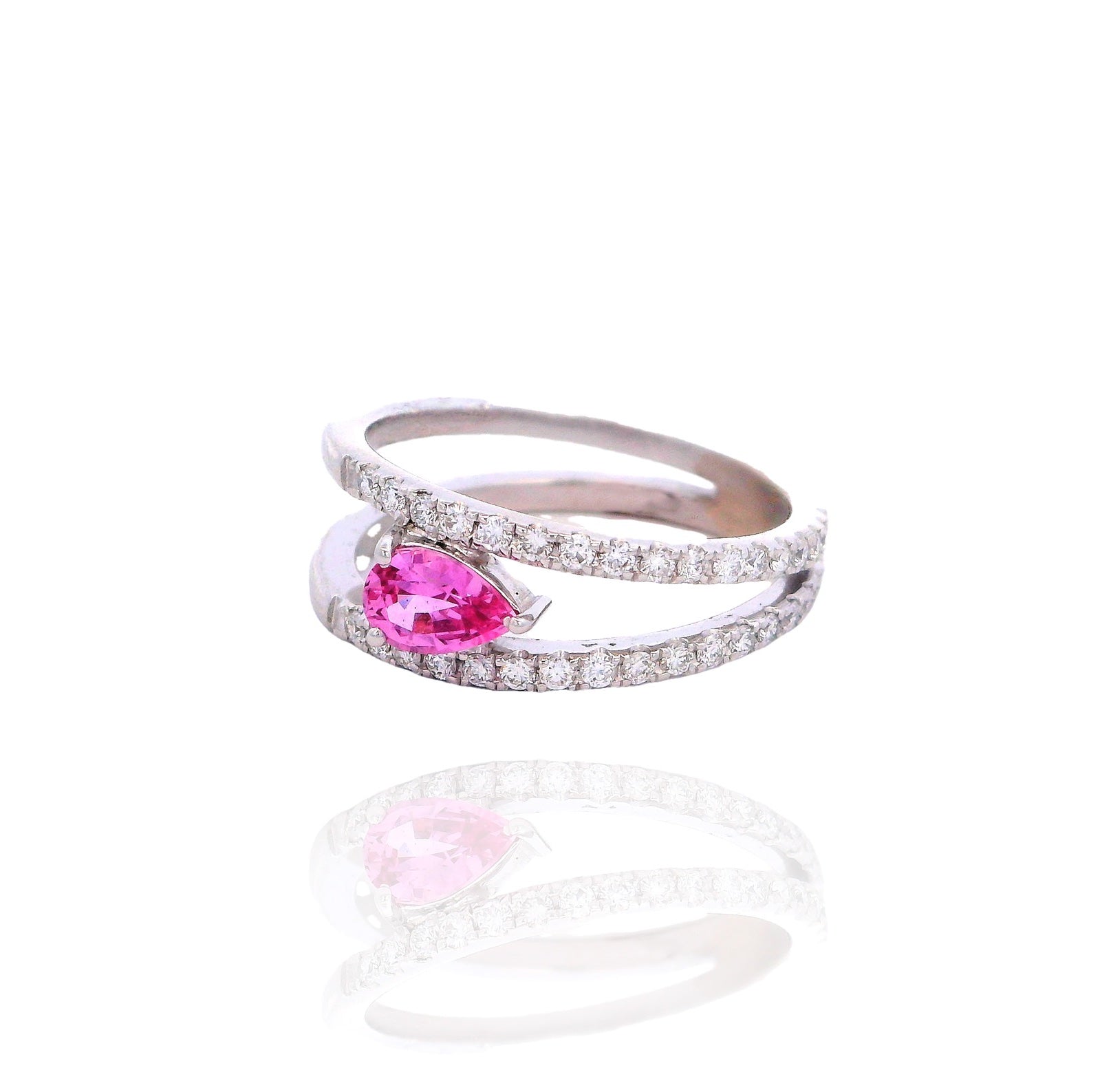 Elisa - Pink Sapphire Double Ring