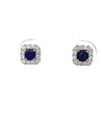 Dora - Mini Square Sapphire Earrings