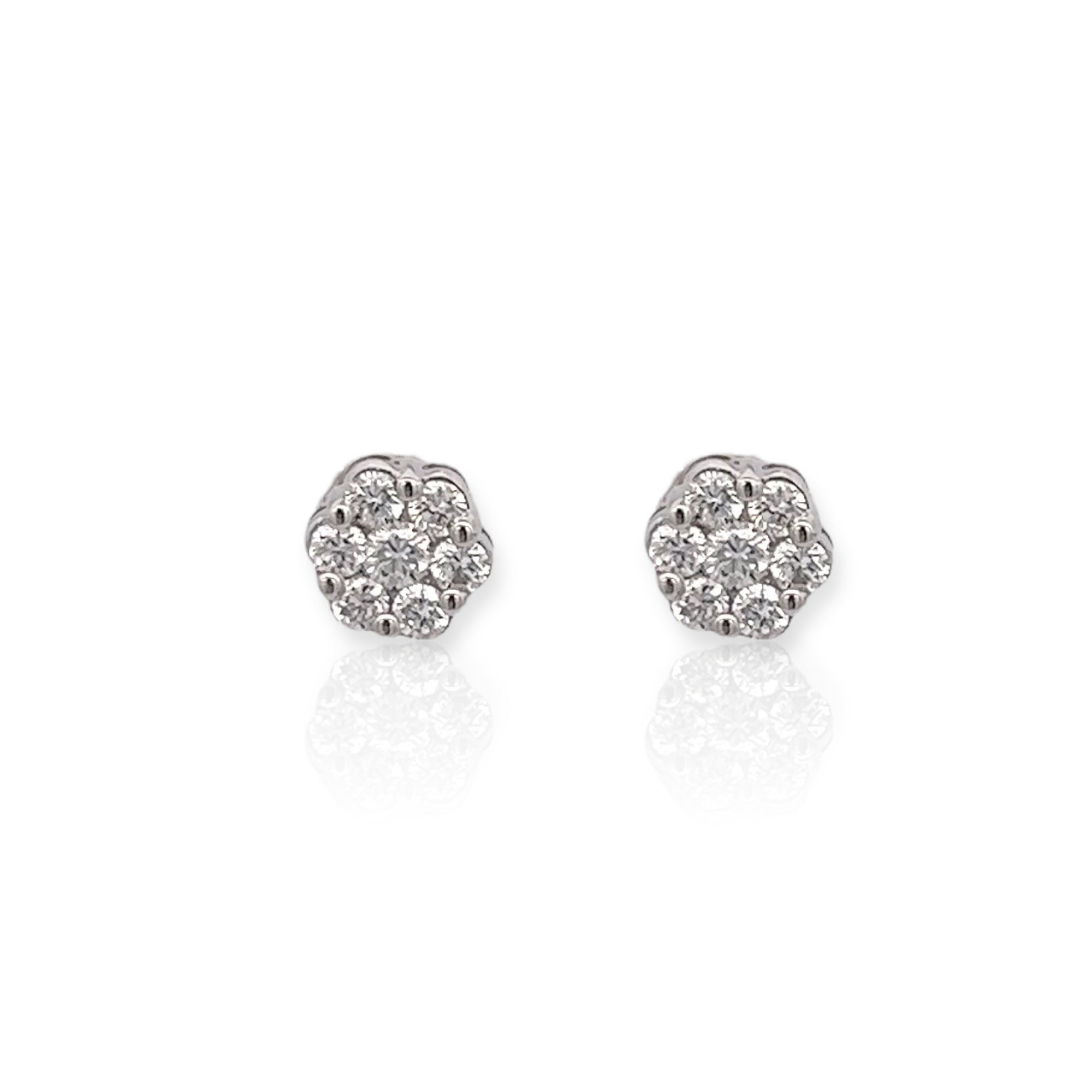 Margot - Flower Diamond Stud