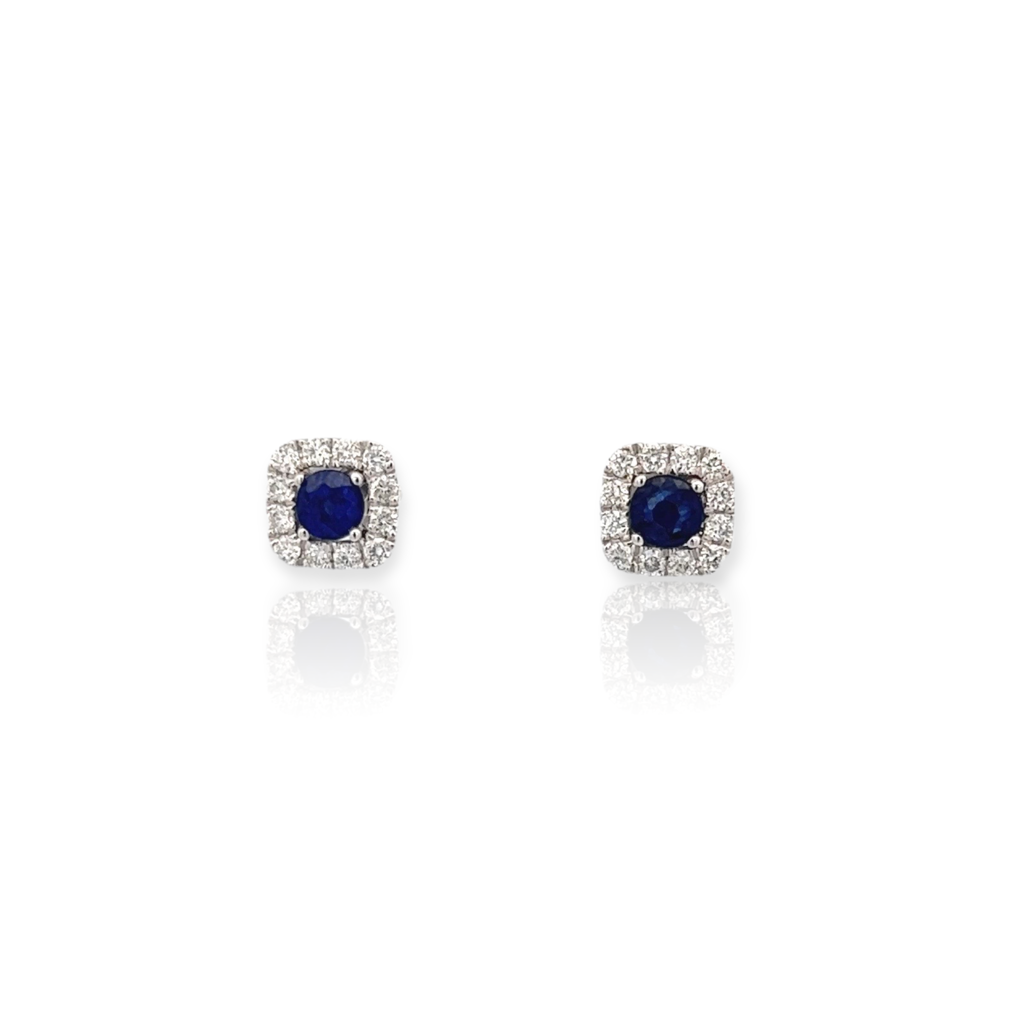 Dora - Mini Square Sapphire Earrings